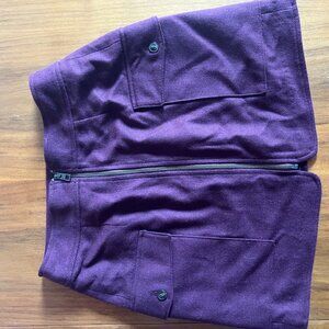 Madewell Bordeaux Zip-Front Mini Skirt